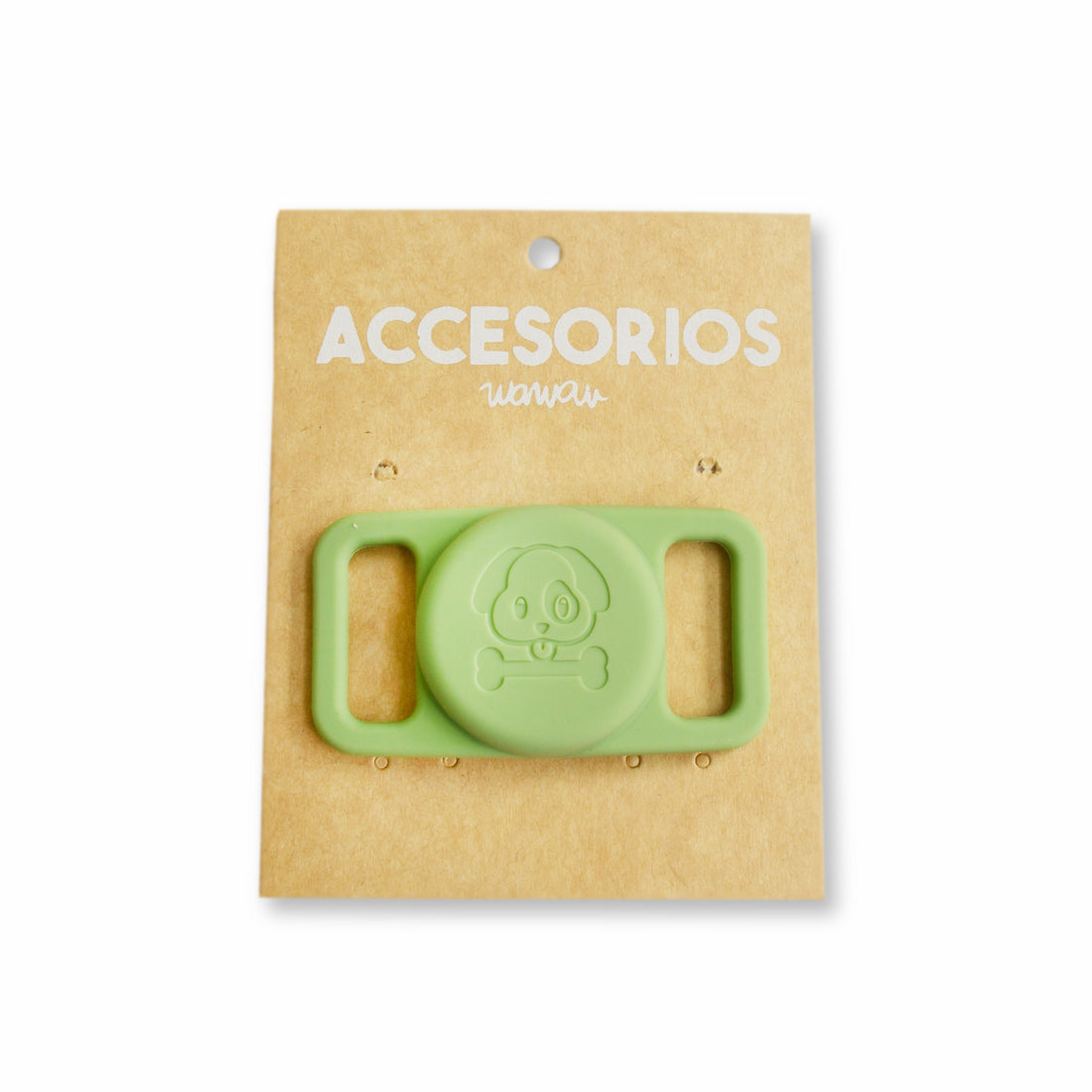 Funda verde claro para Airtag Wawaw para mascotas perros y gatos.