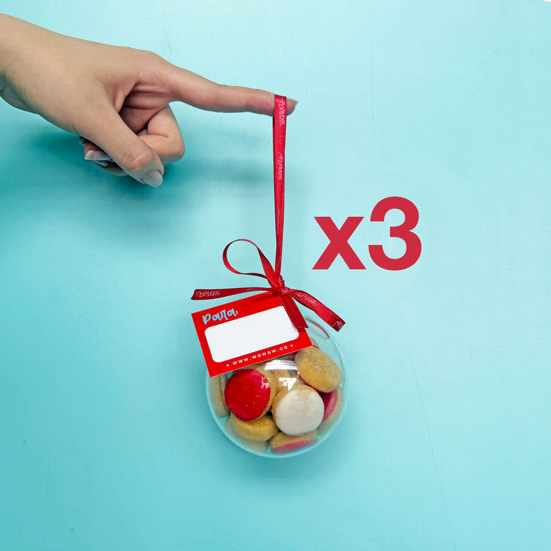 Combo: 3 bolas galletas navidad para perros