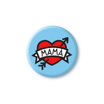 Botón 3.2cm Corazón mamá