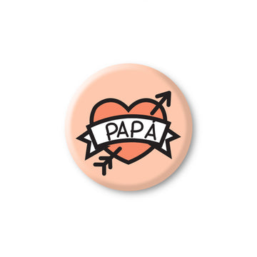 Botón 3.2cm Corazón papá