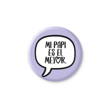 Botón 3.2cm Mi papi el mejor