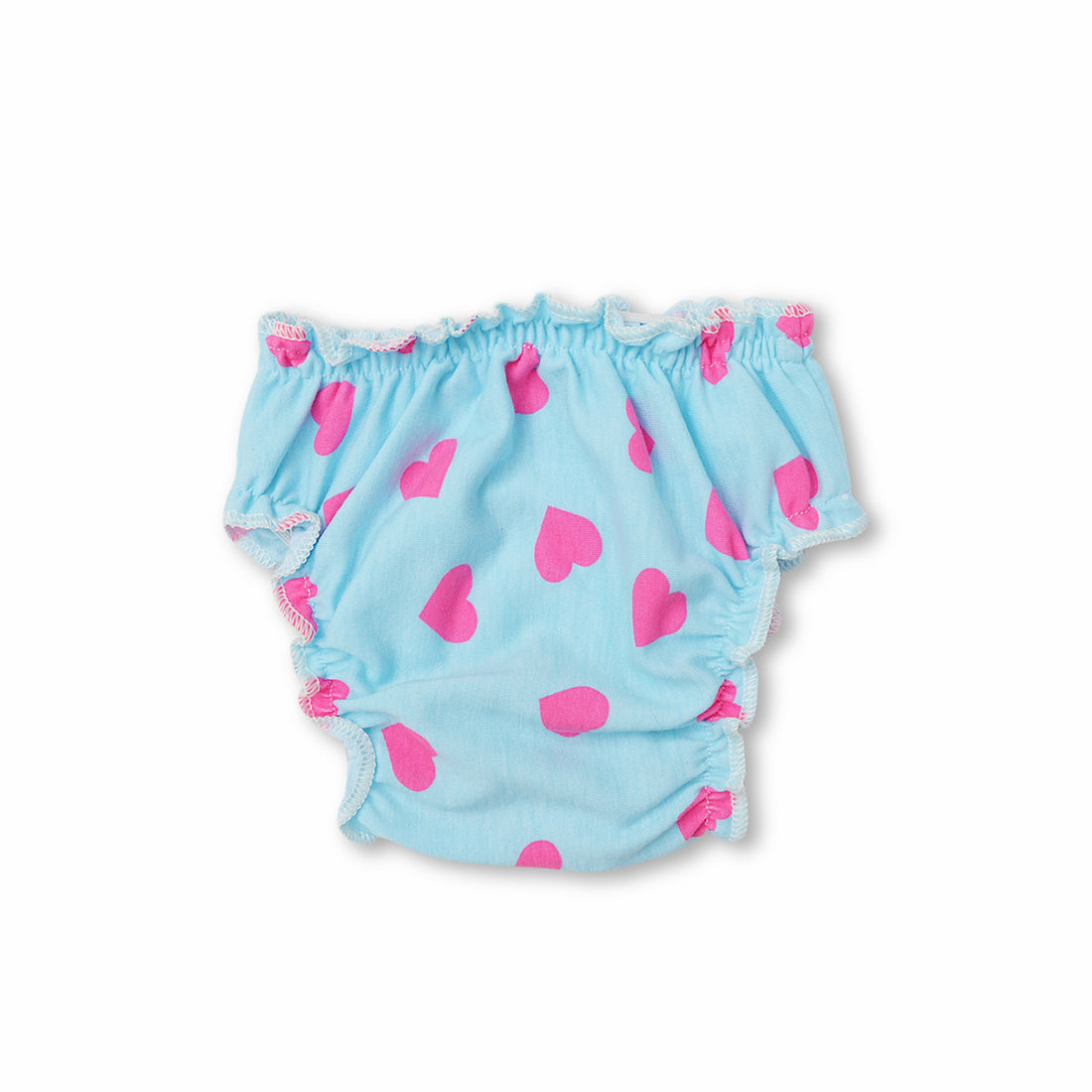 Calzones azul corazones fucsia Wawaw para mascotas perros y gatos.