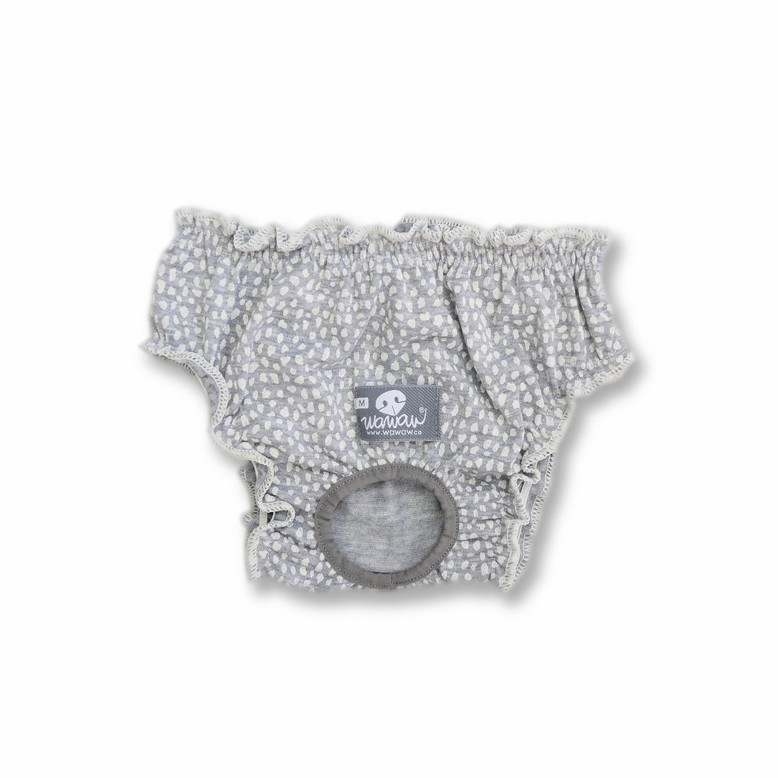 Calzones gris manchas blancas Wawaw para mascotas perros y gatos.