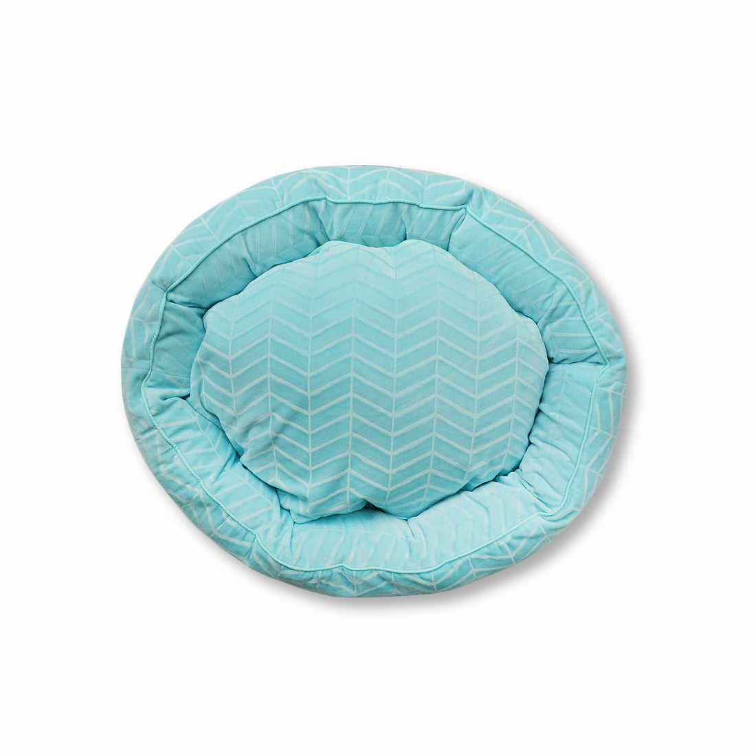 Cama ovalada menta Wawaw para mascotas perros y gatos.