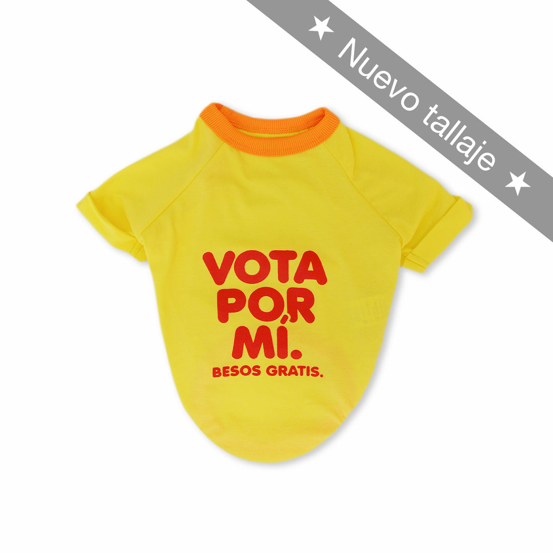 Camiseta amarillo vota por mí