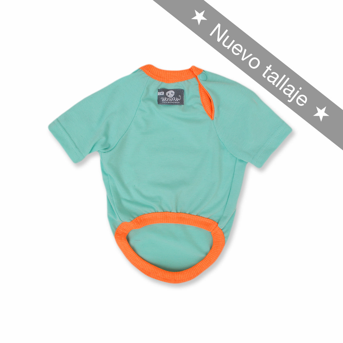 Camiseta verde menta mamá Wawaw para mascotas perros y gatos.