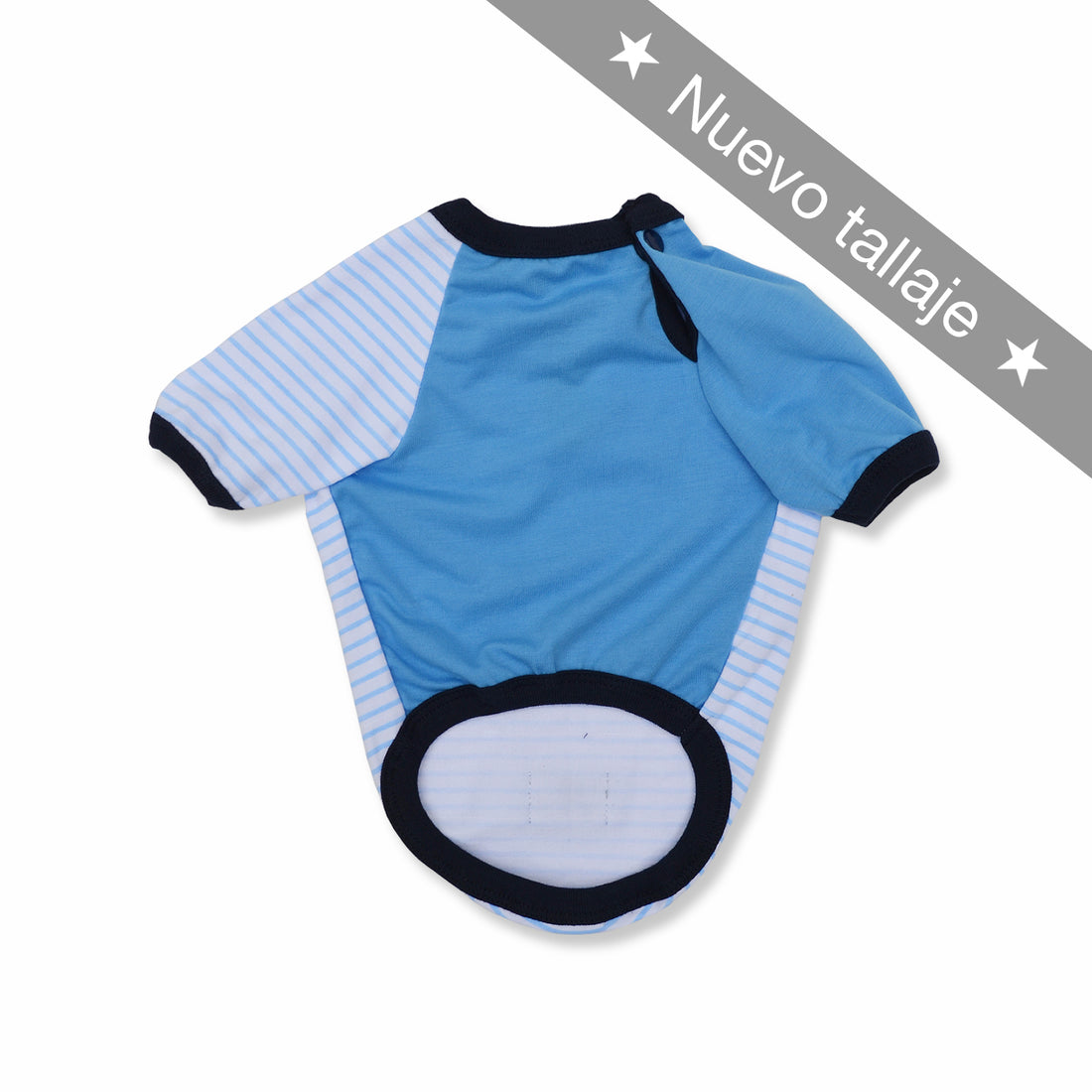 Camiseta perr@ bonit@ azul Wawaw para mascotas perros y gatos.