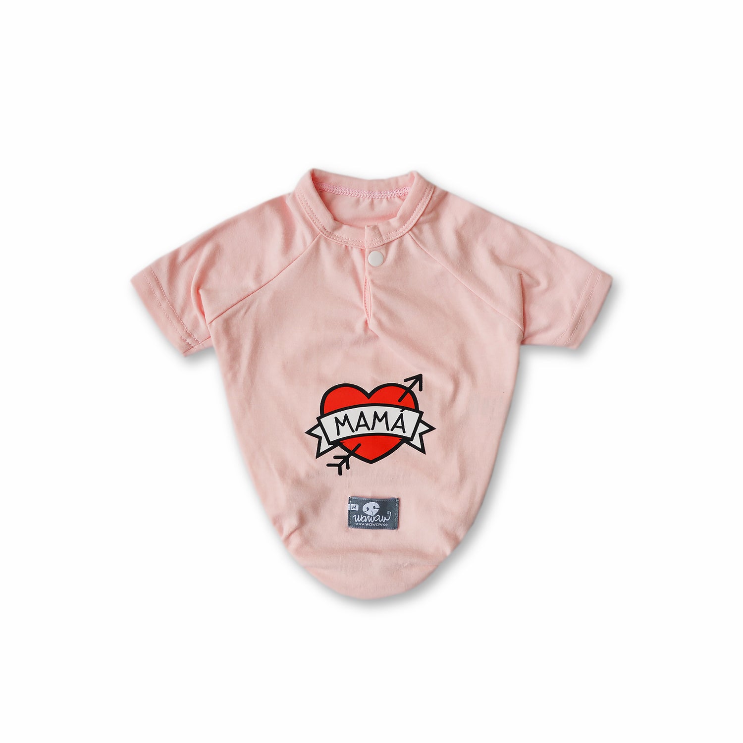 Camiseta rosa corazón y flecha mamá