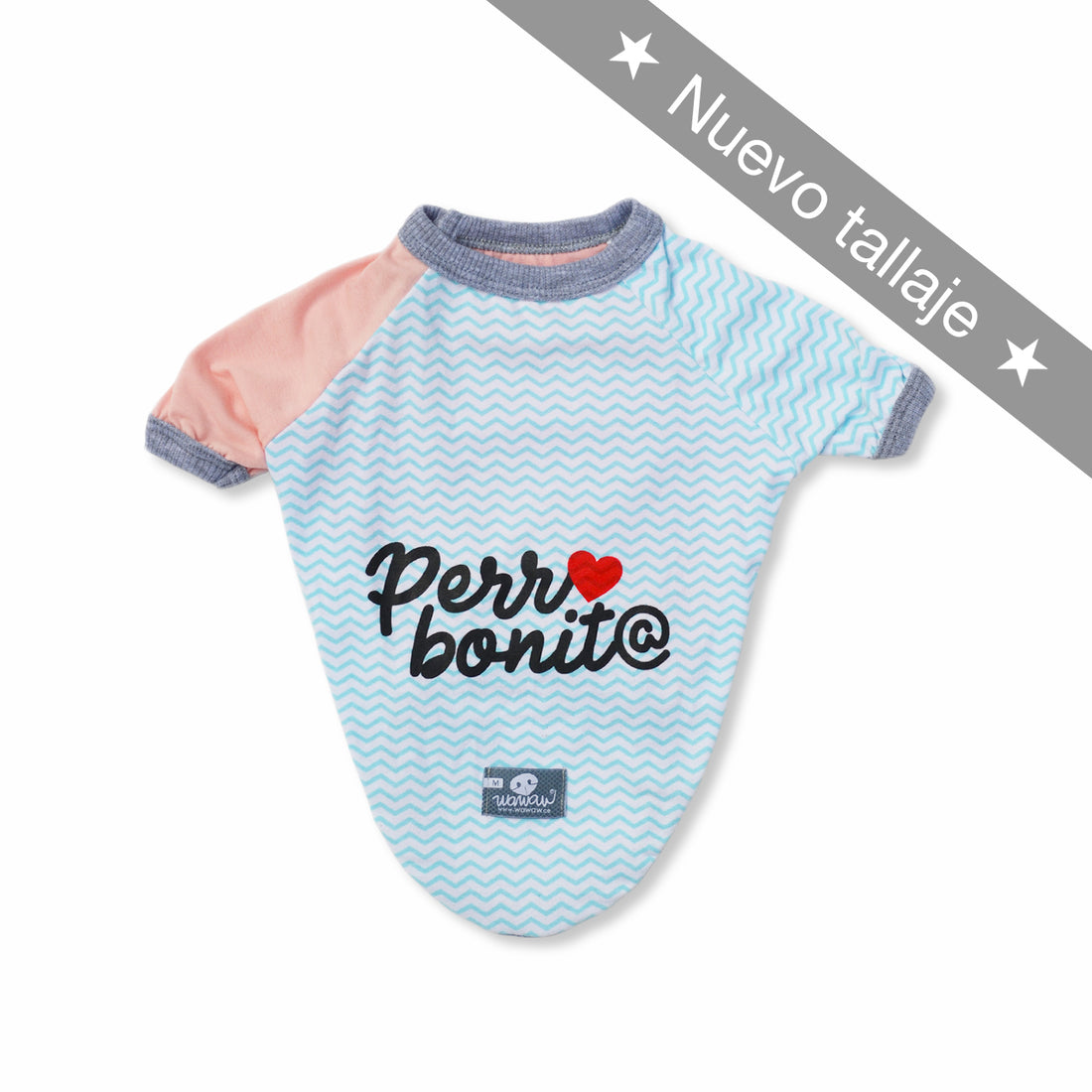Camiseta perr@ bonit@ rosa Wawaw para mascotas perros y gatos.