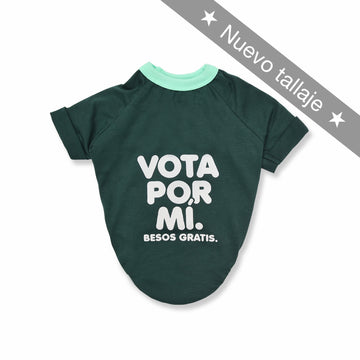 Camiseta verde vota por mí