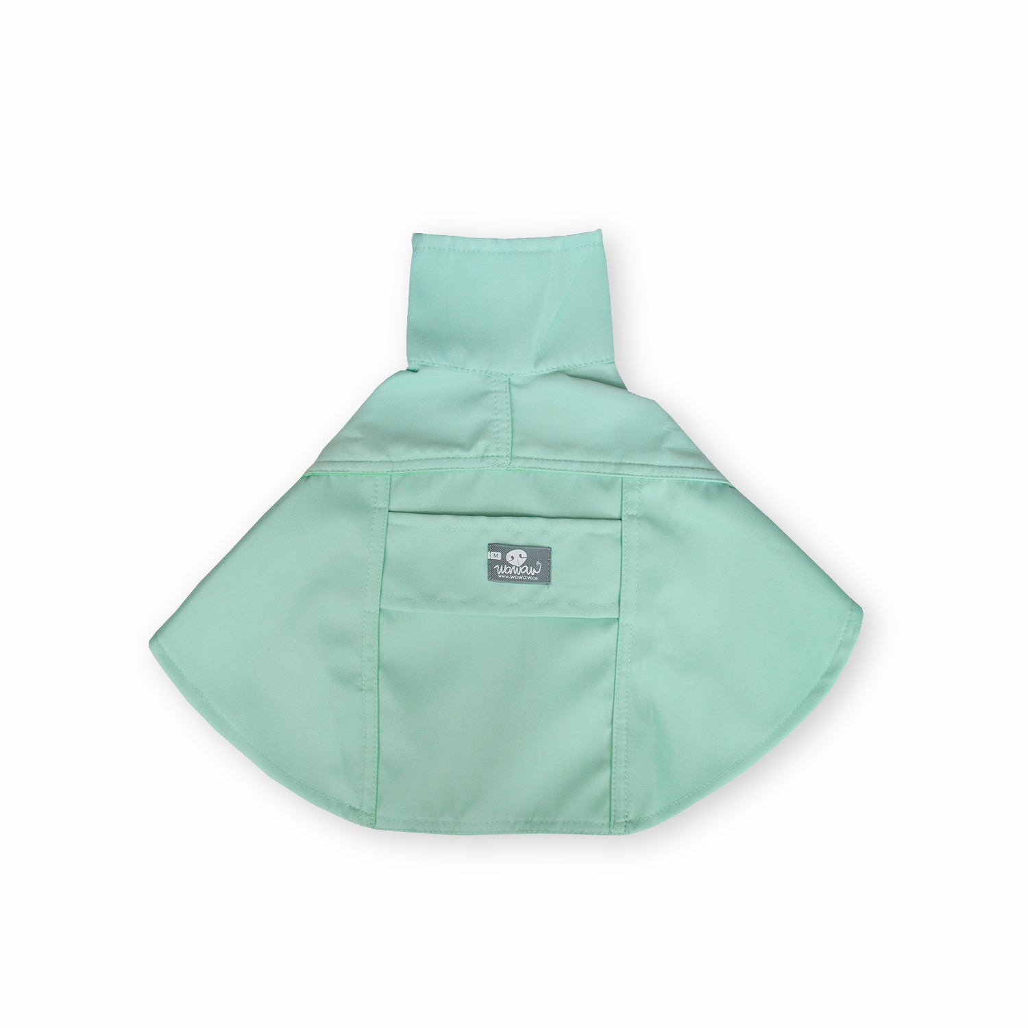 Capa impermeable verde menta cuello alto