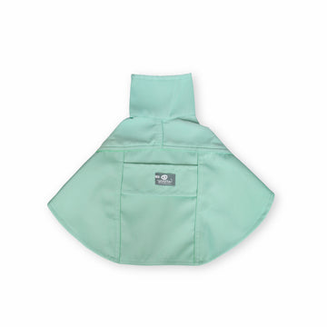 Capa impermeable verde menta cuello alto