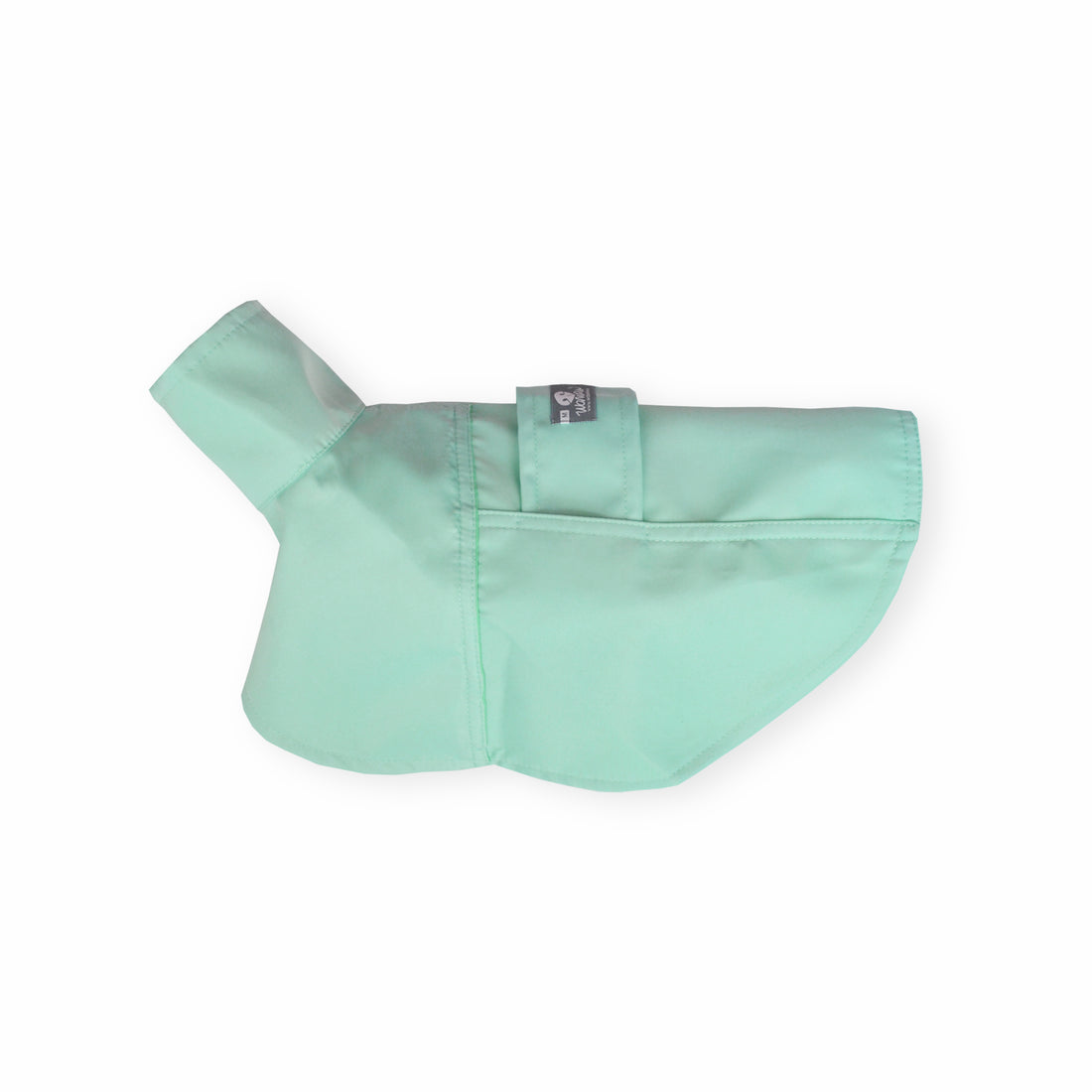 Capa impermeable verde menta cuello alto