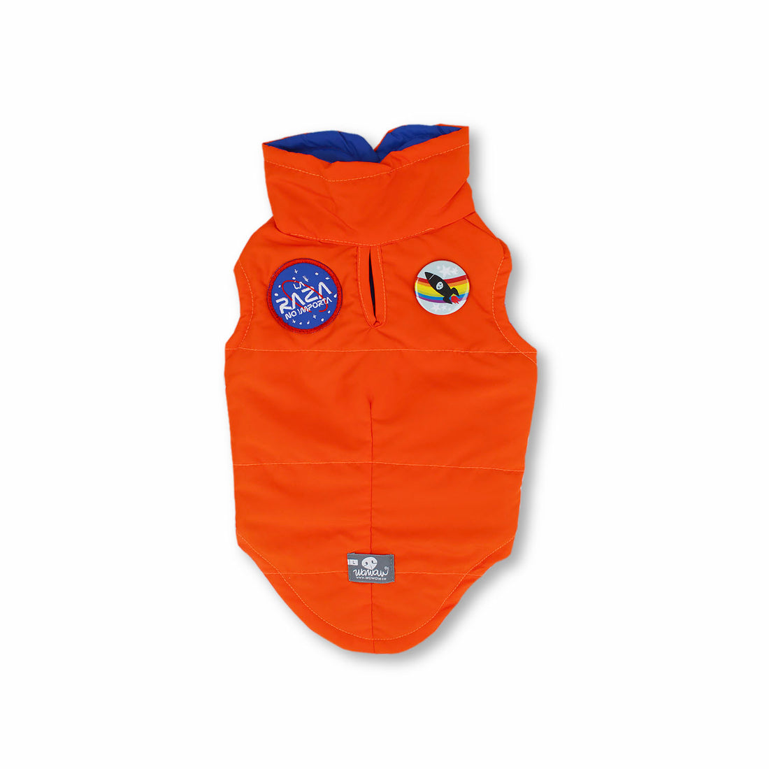 Chaleco astronauta con botón Wawaw para mascotas perros y gatos.