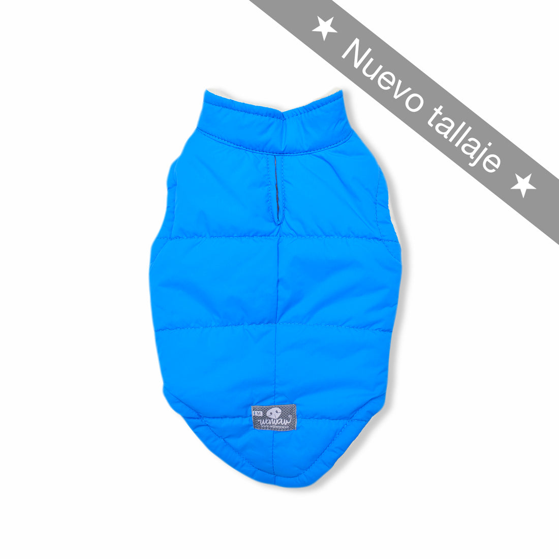Chaleco azul cariñosito marfil Wawaw para mascotas perros y gatos.