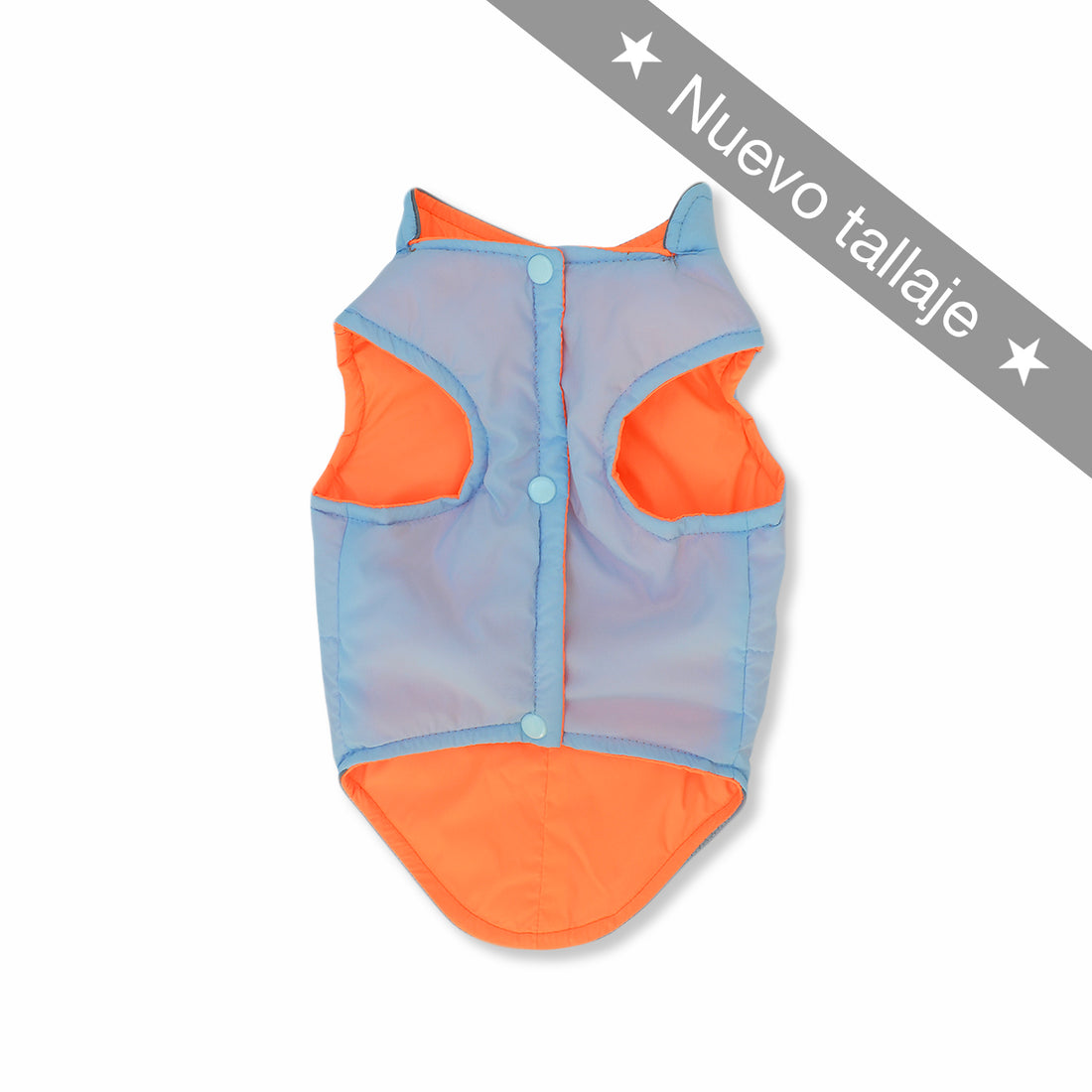 Chaleco lifesaver azul y naranja Wawaw para mascotas perros y gatos.