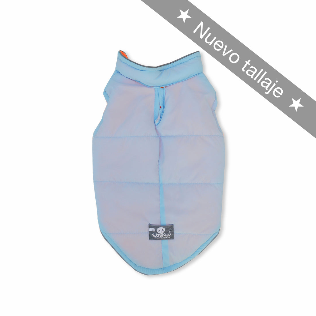 Chaleco lifesaver azul y naranja Wawaw para mascotas perros y gatos.