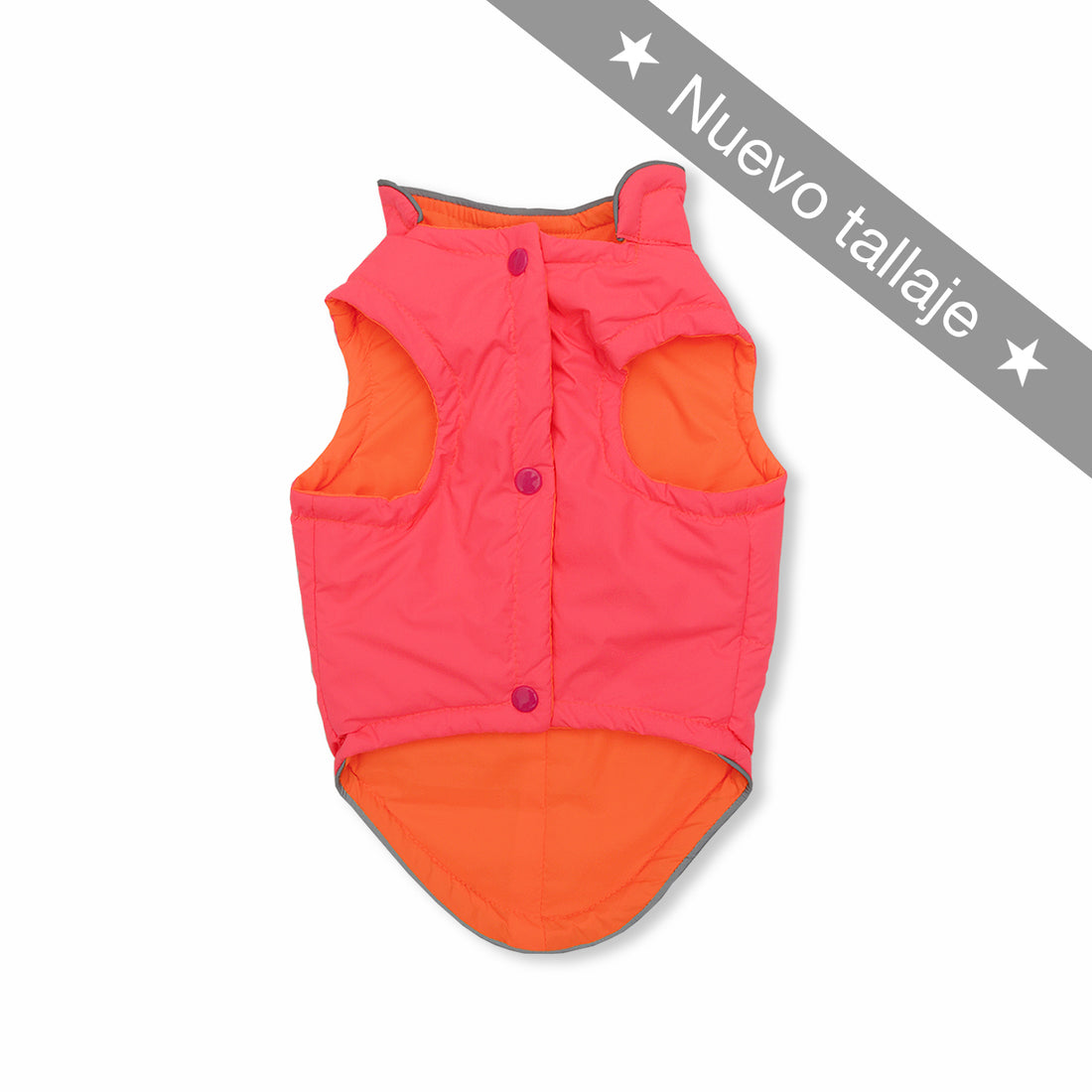 Chaleco liversaver fucsia y naranja Wawaw para mascotas perros y gatos.