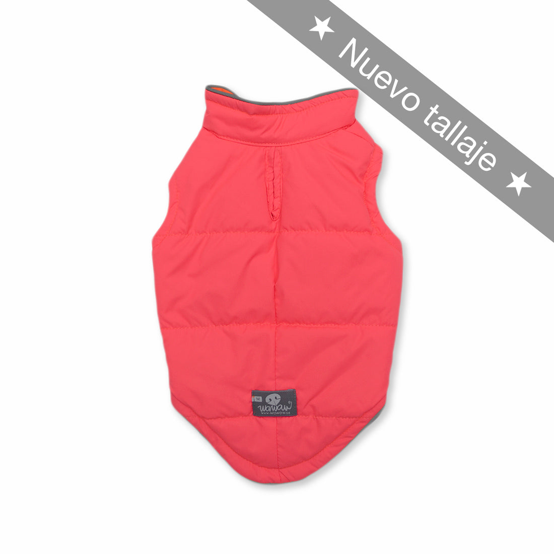 Chaleco lifesaver fucsia y naranja reflectivo Wawaw para mascotas perros y gatos.