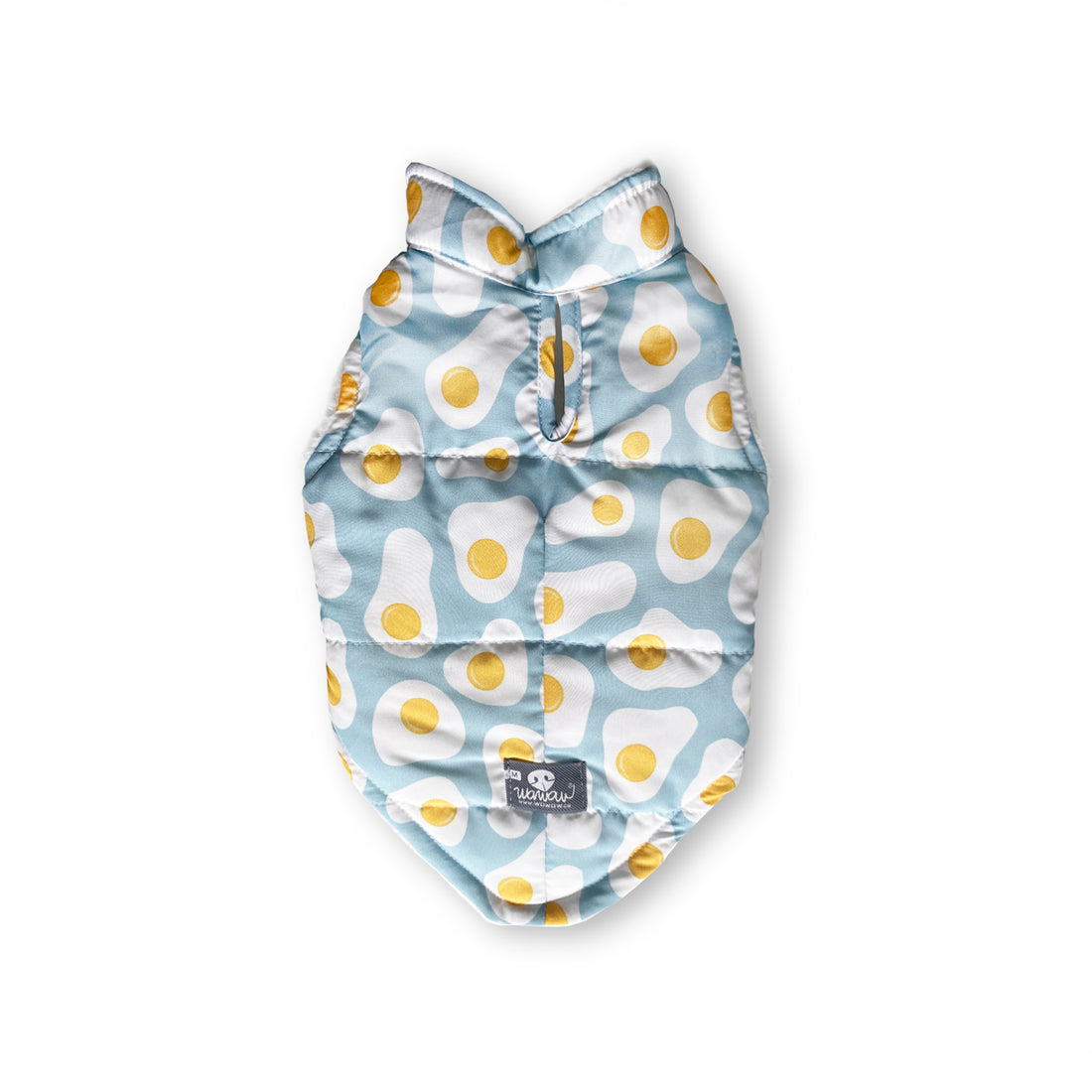 Chaleco celeste huevos Wawaw para mascotas perros y gatos.