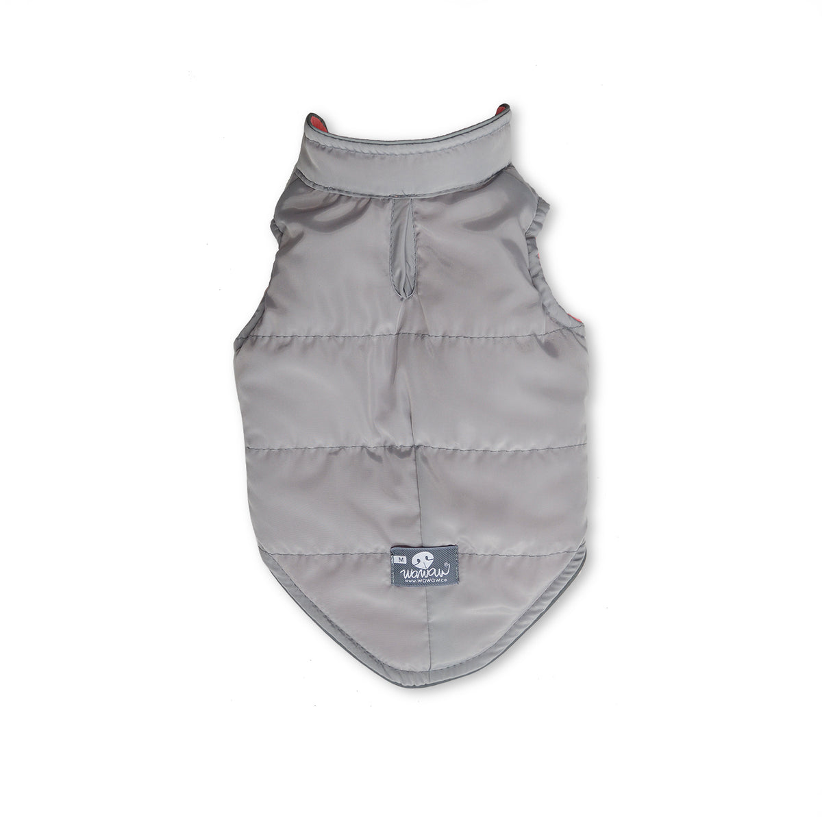 Chaleco gris reflectivo de frío y lluvia con borde reflectivo para mascotas perros y gatos de cualquier raza y tamaño.