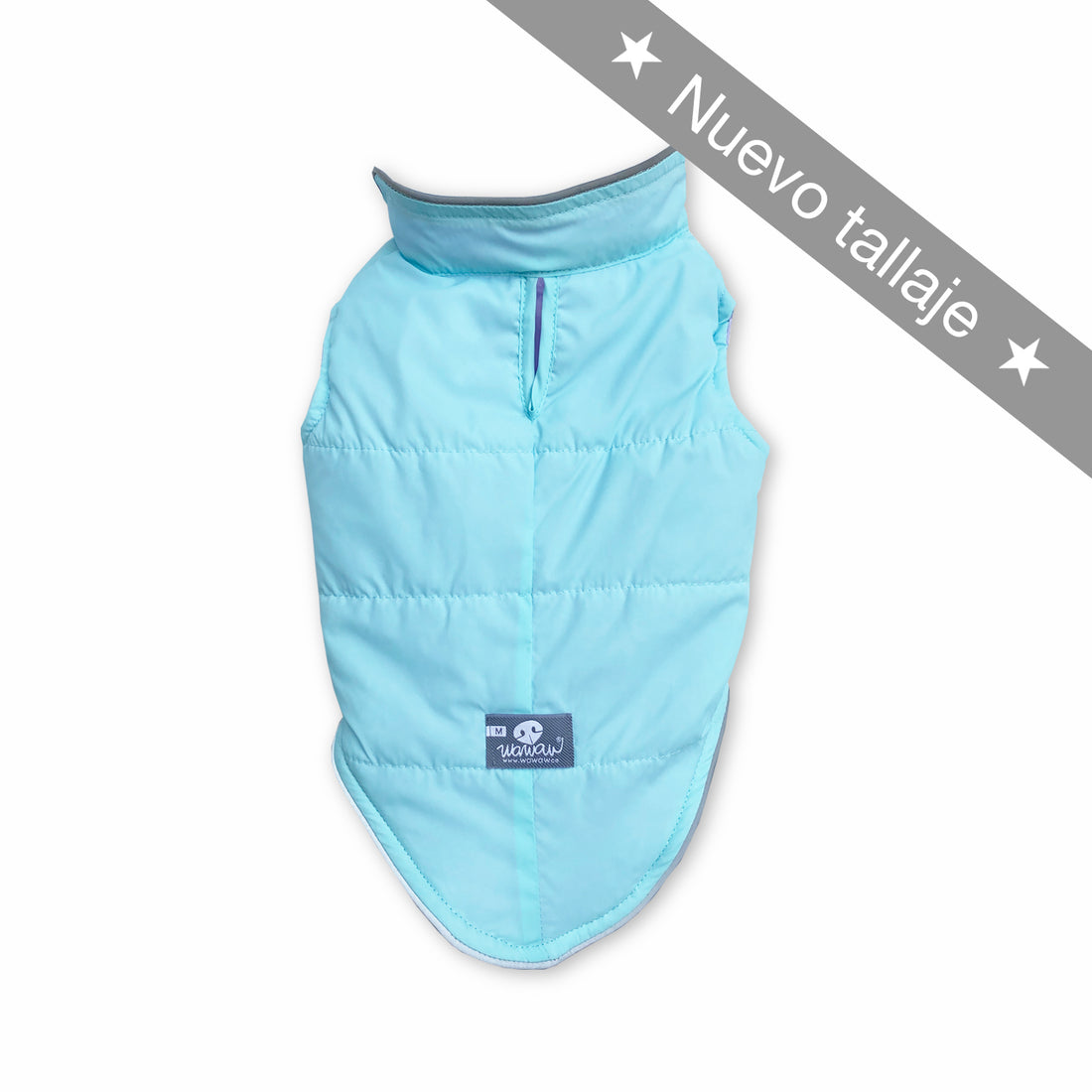 Chaleco lifesaver menta y lila embone reflectivo Wawaw para mascotas perros y gatos.