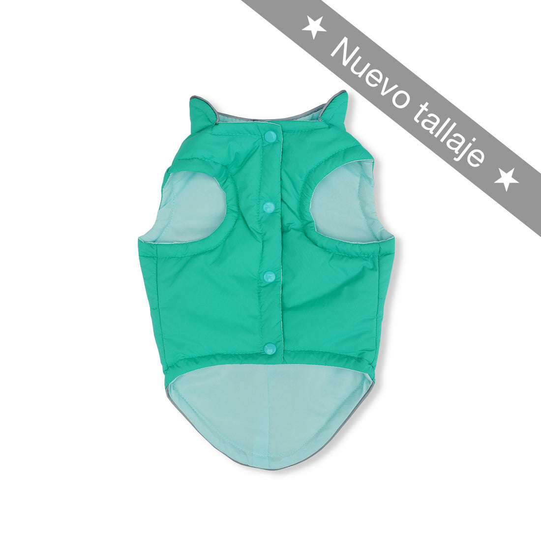 Chaleco lifesaver verde y menta embone reflectivo Wawaw para mascotas perros y gatos.