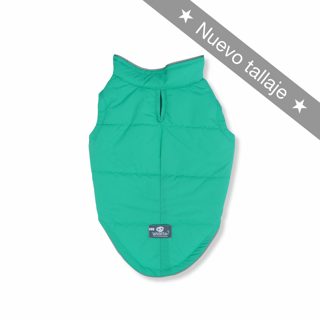Chaleco lifesaver verde y menta embone reflectivo Wawaw para mascotas perros y gatos.