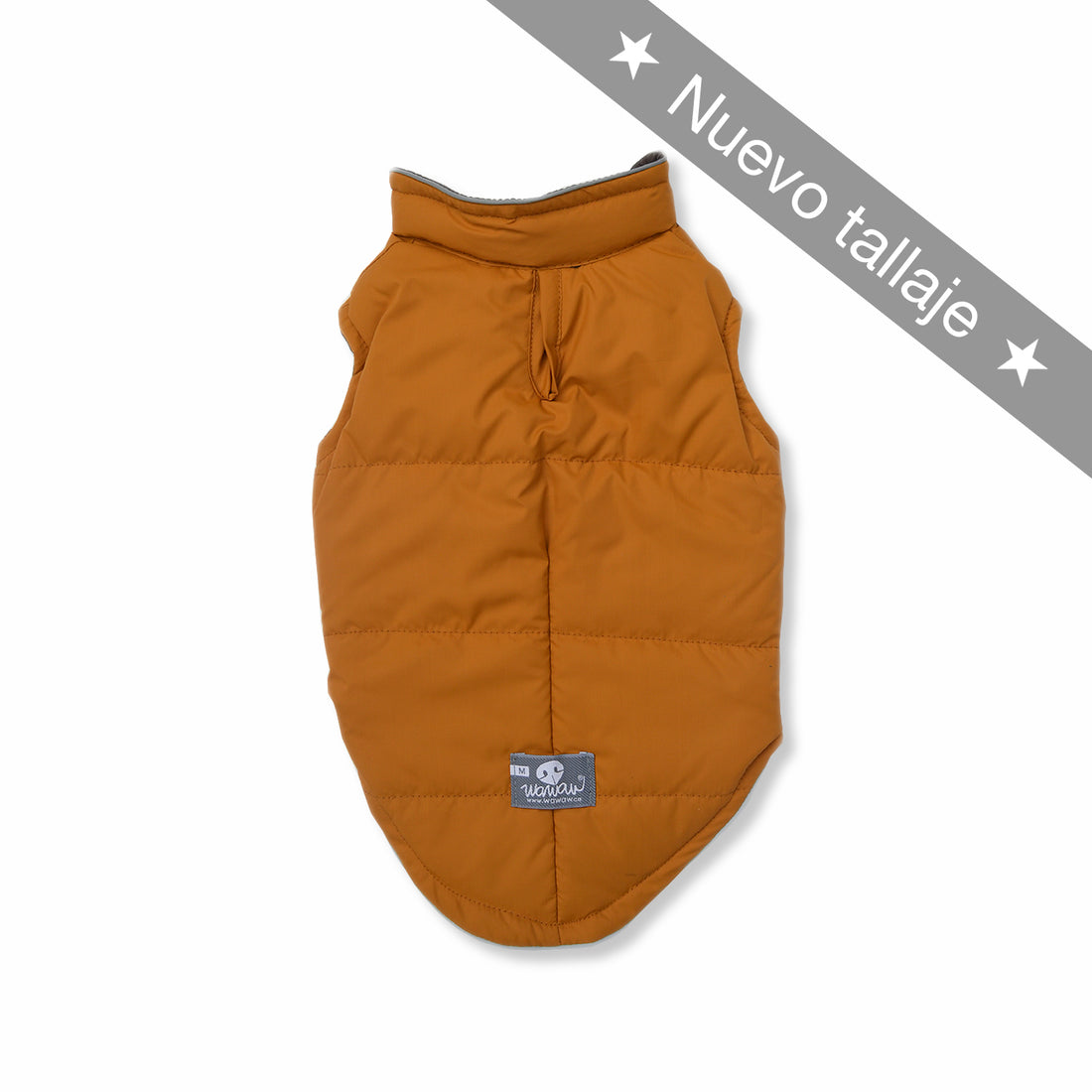 Chaleco lifesaver mostaza y café Wawaw para mascotas perros y gatos.