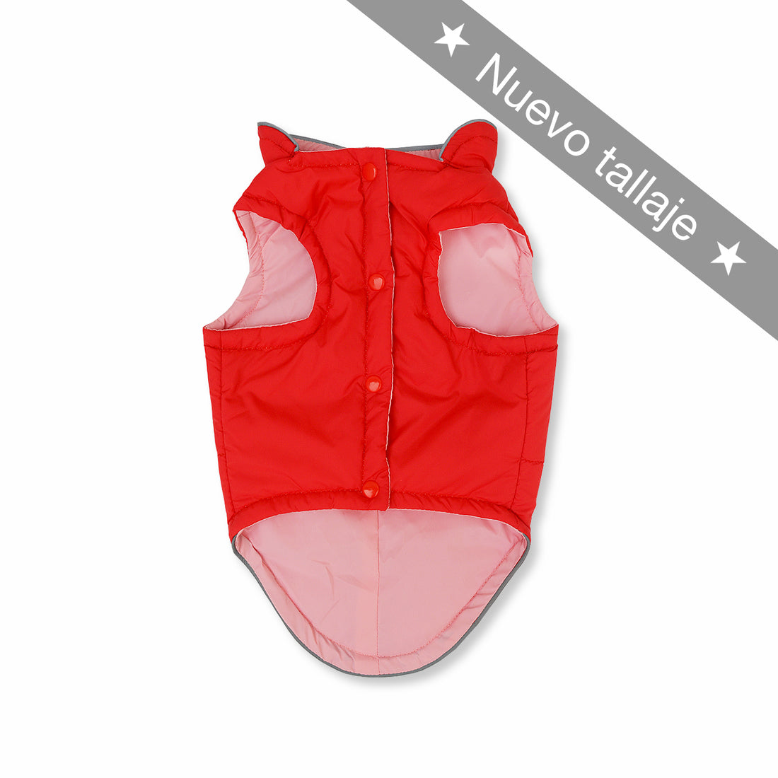 Chaleco lifesaver rojo y rosado reflectivo Wawaw para mascotas perros y gatos.