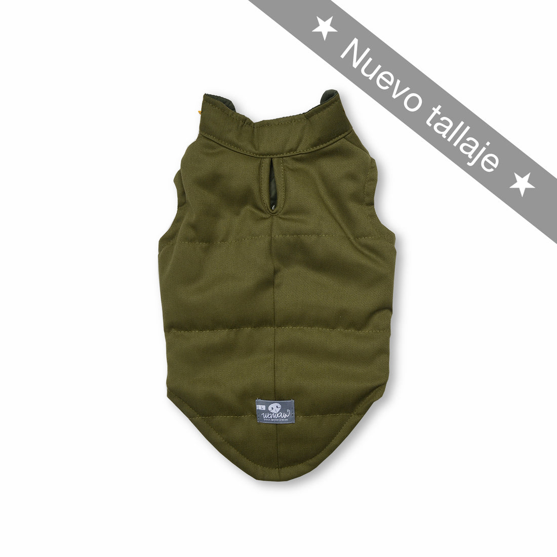 Chaleco verde estrellas militar Wawaw para mascotas perros y gatos.