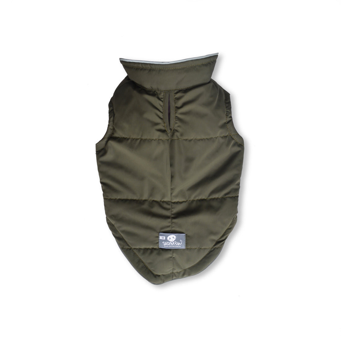 Chaleco verde militar reflectivo de frío y lluvia con borde reflectivo para mascotas perros y gatos de cualquier raza y tamaño.