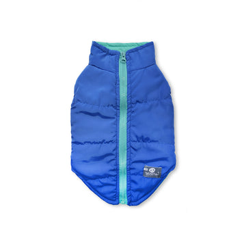 Chaleco azul rey cremallera menta