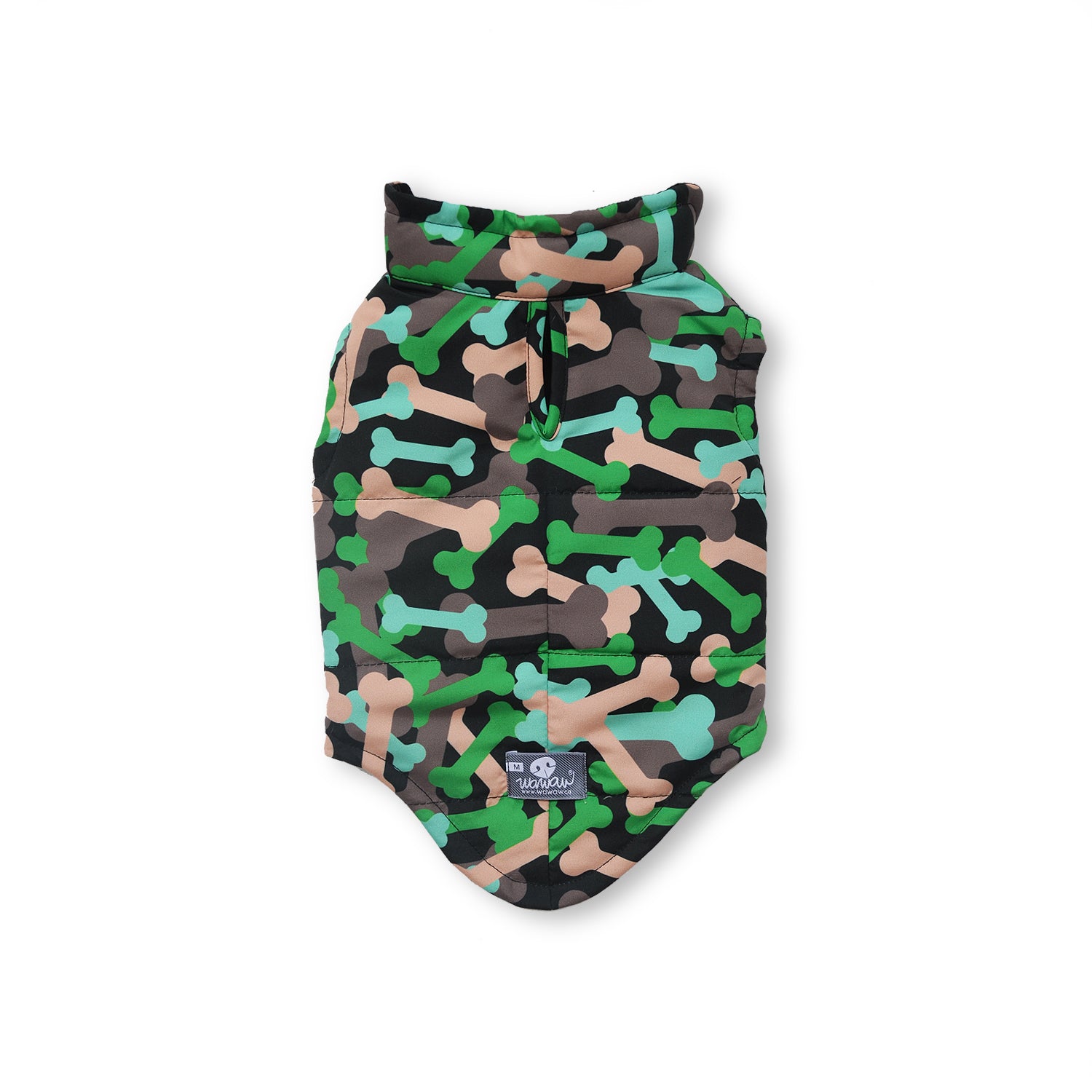Chaleco camuflado verde huesos