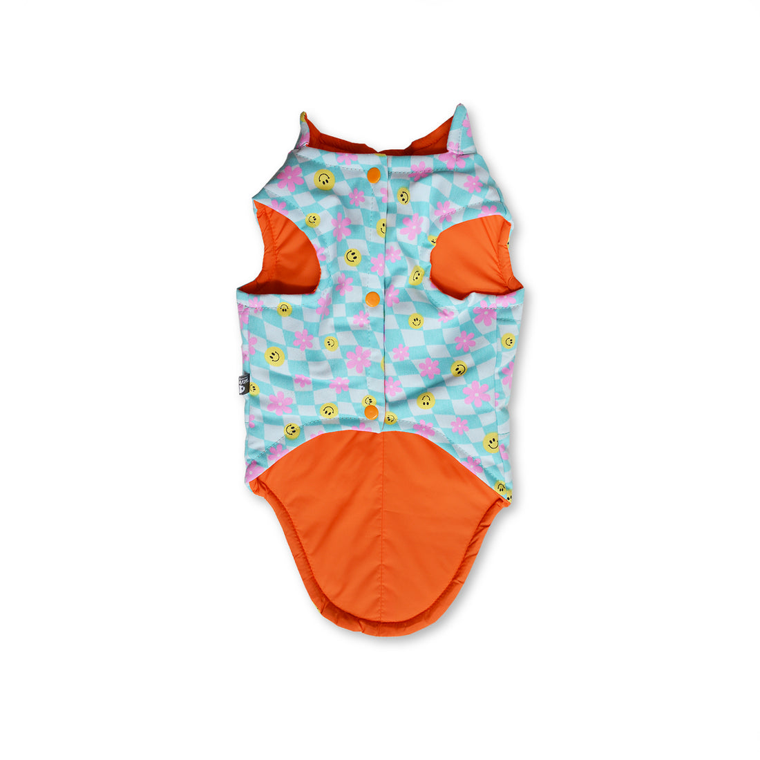 🌭 Chaleco cuadros menta, caritas y flores para larguitos