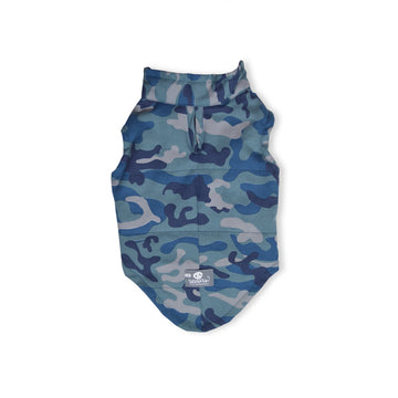 Chaleco dril camuflado azules