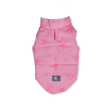 Chaleco dril fucsia neón estrellas brillantes