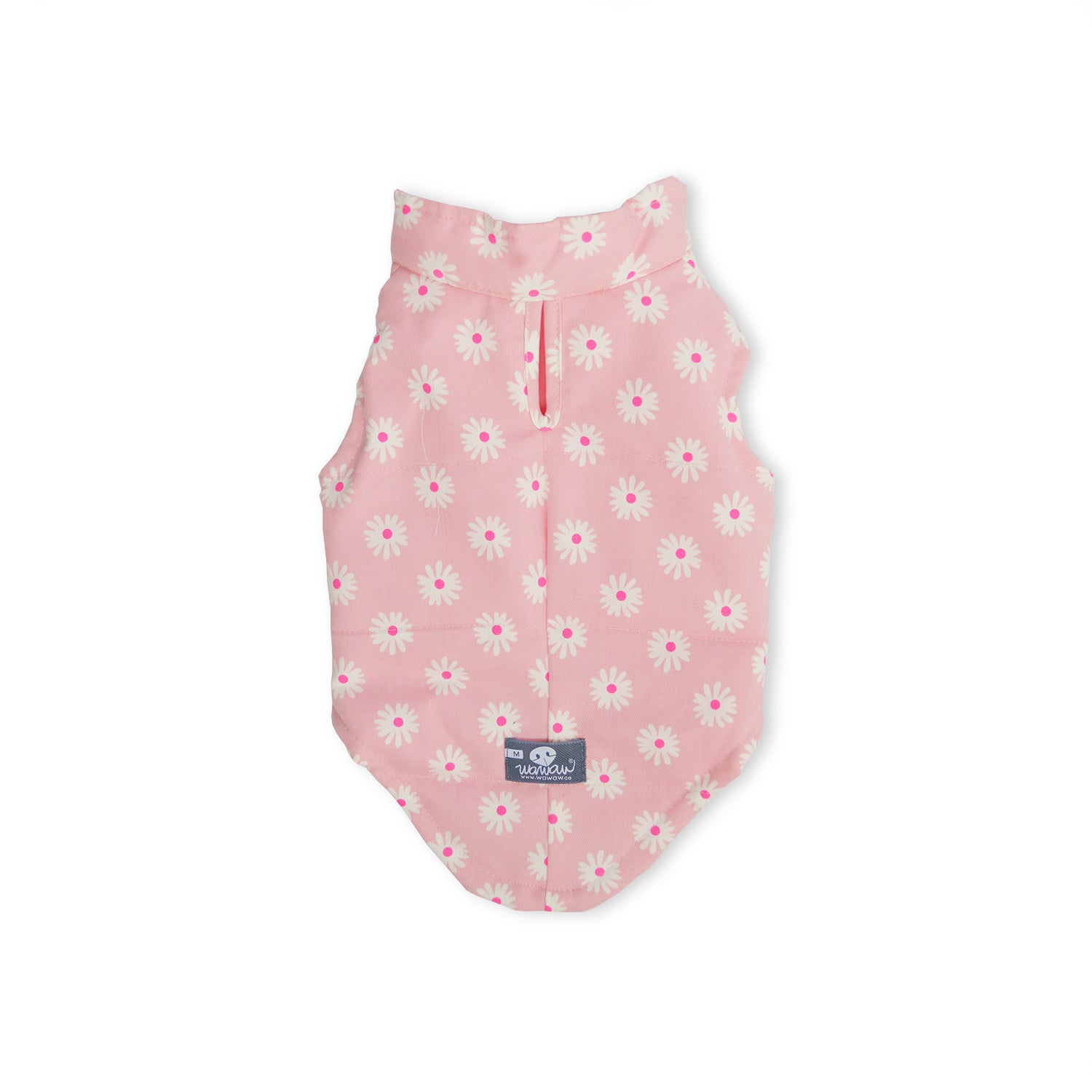 Chaleco dril rosa margaritas