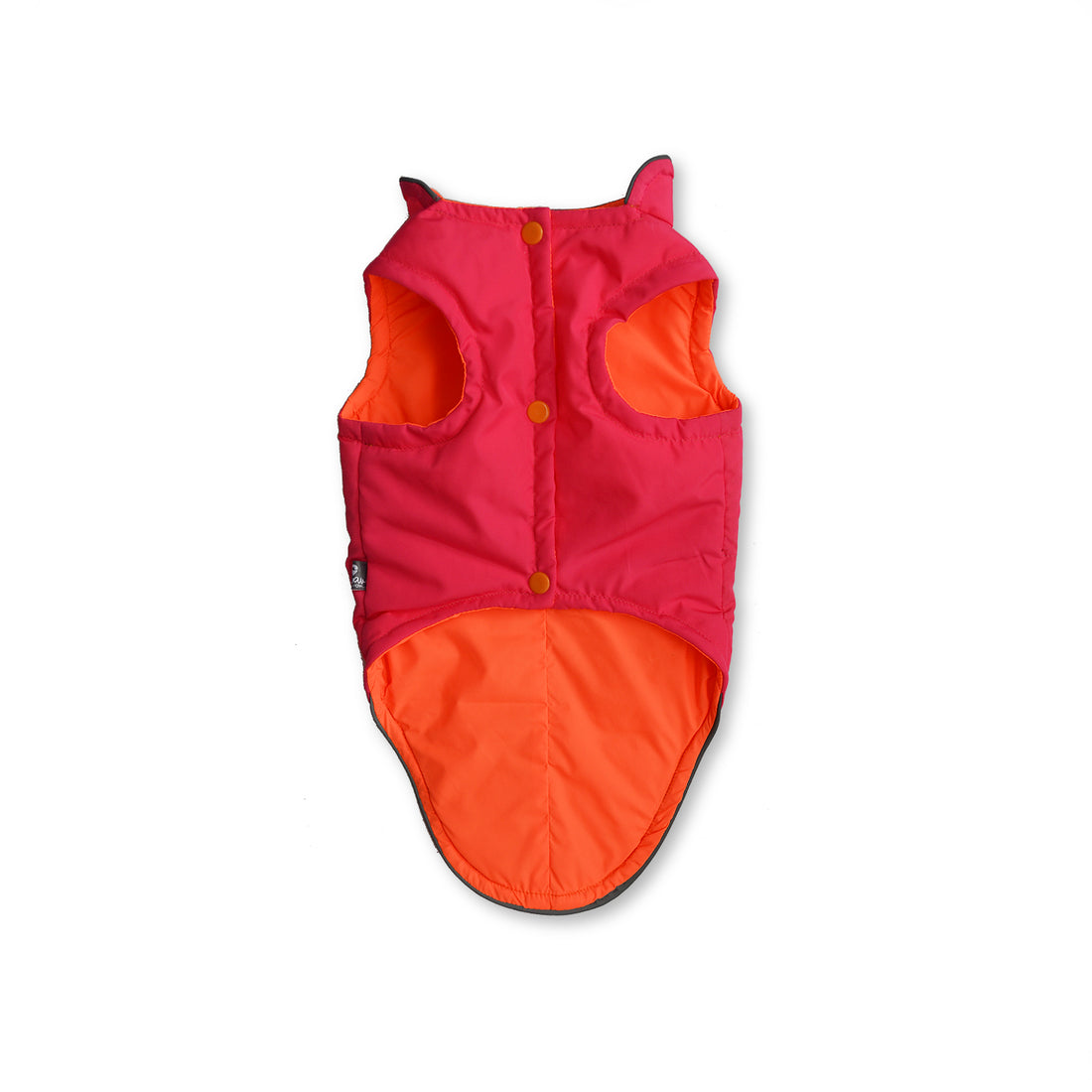 🌭 Chaleco lifesaver fucsia borde reflectivo forro naranja para larguitos