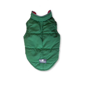Chaleco verde cali forro fucsia