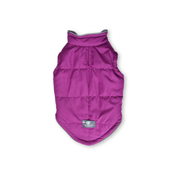 Chaleco lifesavers violeta con borde reflectivo y forro lila