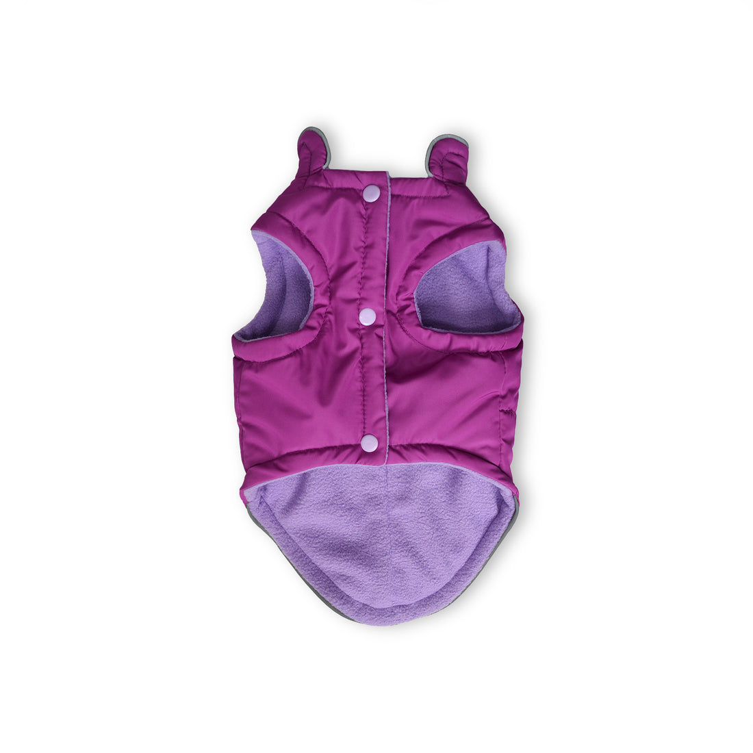 Chaleco lifesavers violeta con borde reflectivo y forro lila