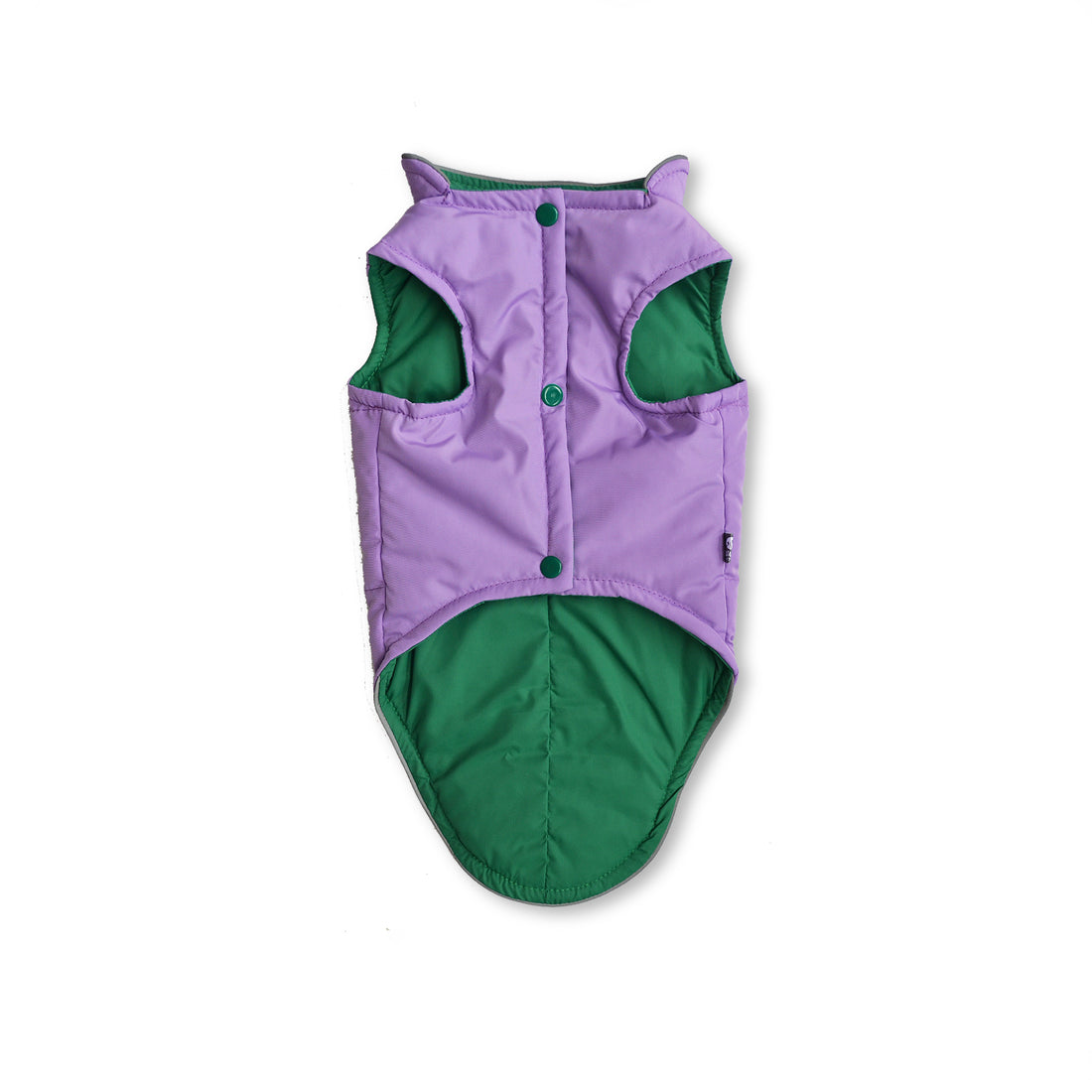 Chaleco (TE) lifesavers lila embone reflectivo forro verde pasto