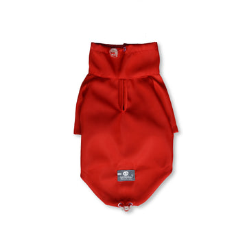 Chaqueta cortavientos lona roja forro rojo