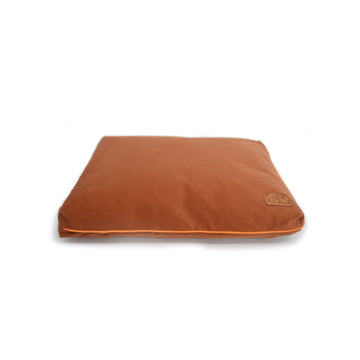 Colchoneta terracota borde naranja