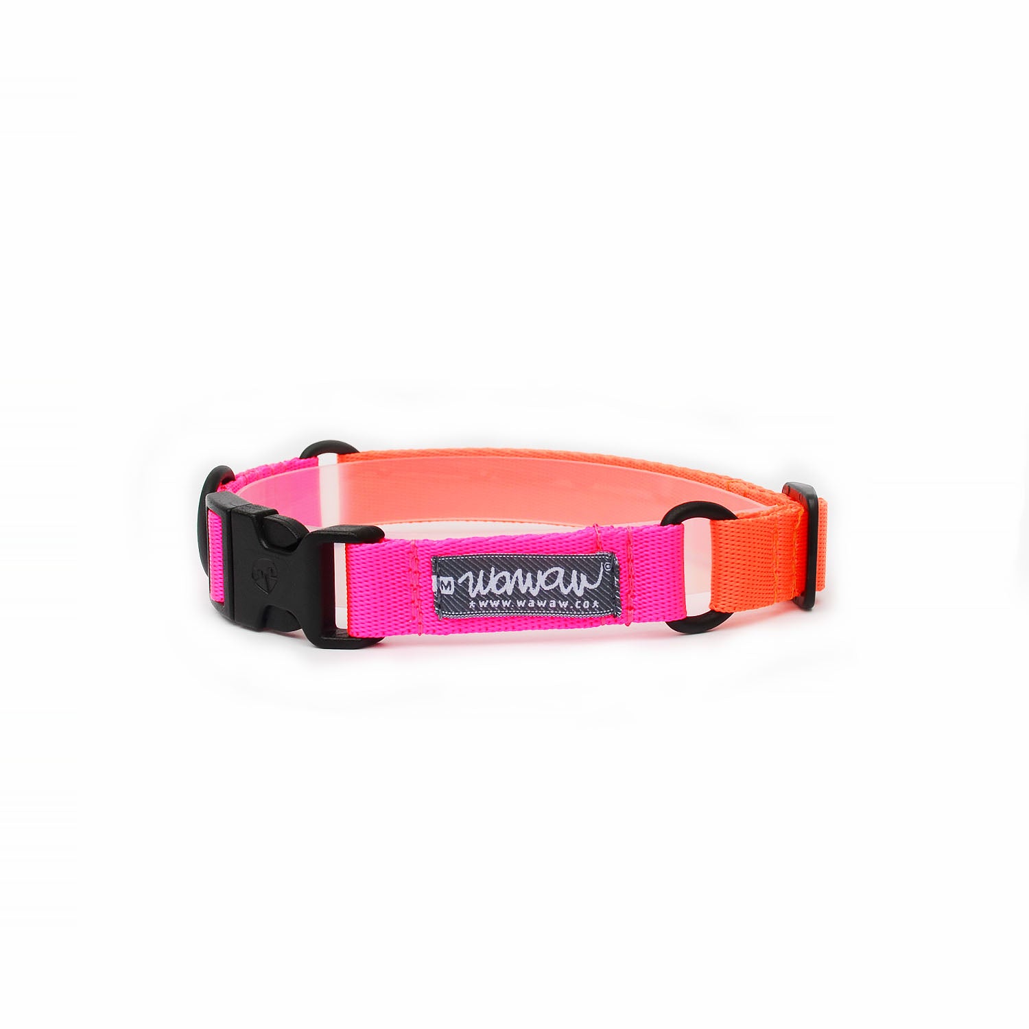 Collar fucsia naranja