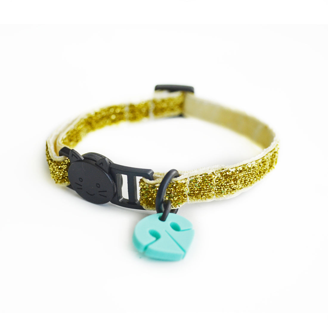 Collar gato lurex dorado Wawaw para mascotas perros y gatos.