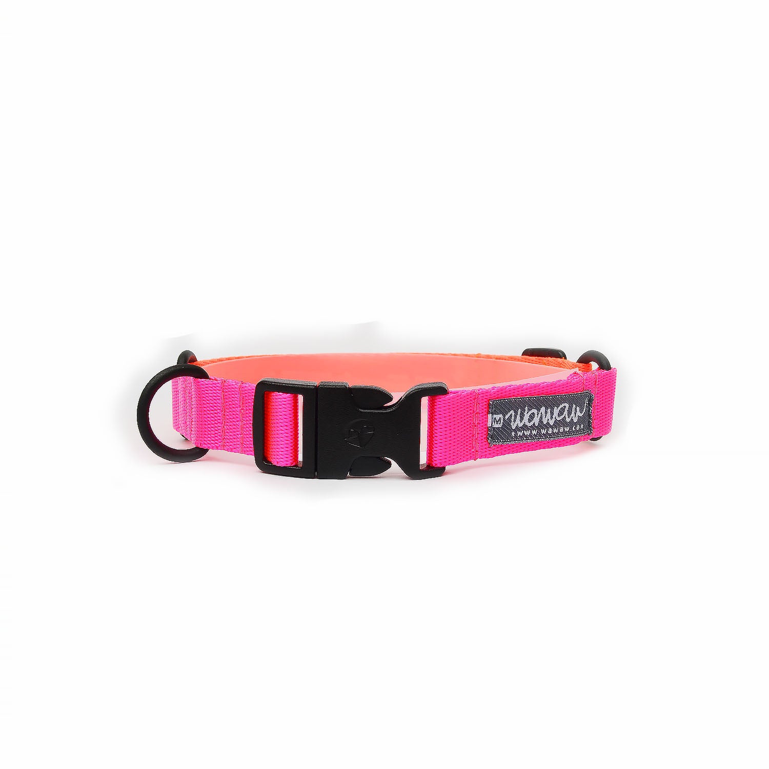 Collar fucsia naranja