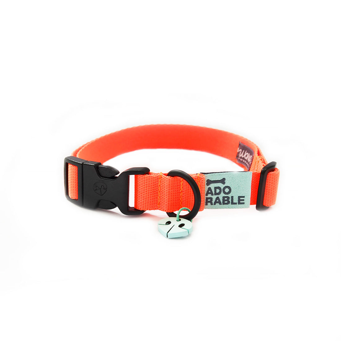 Collar unicolor naranja neón