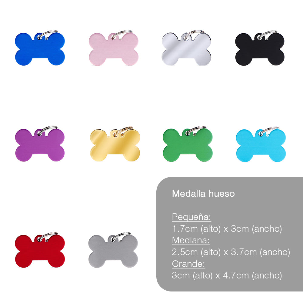 Medallas de color Wawaw para mascotas perros y gatos.